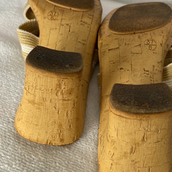 Square Toe, Block Heel, Elastic Strap Slide Sandal - Picture 11 of 15